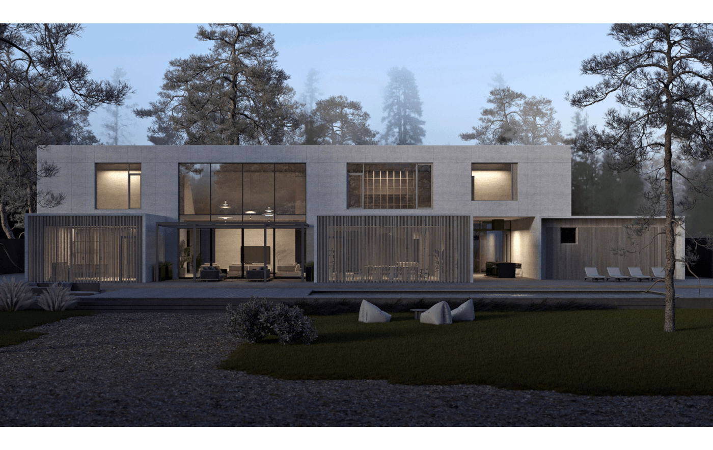 building design，Architectural design，courtyard，