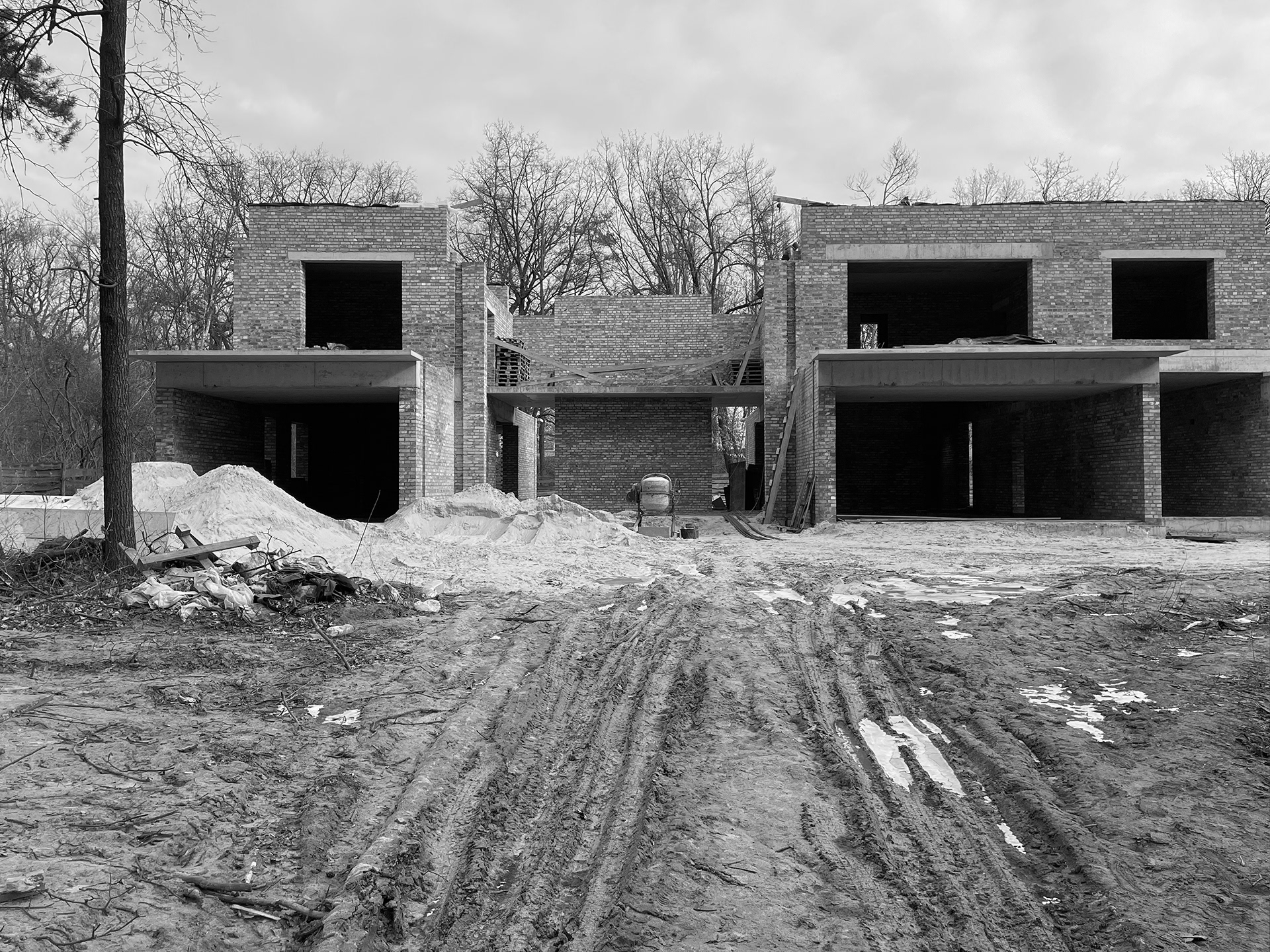 building design，Architectural design，courtyard，