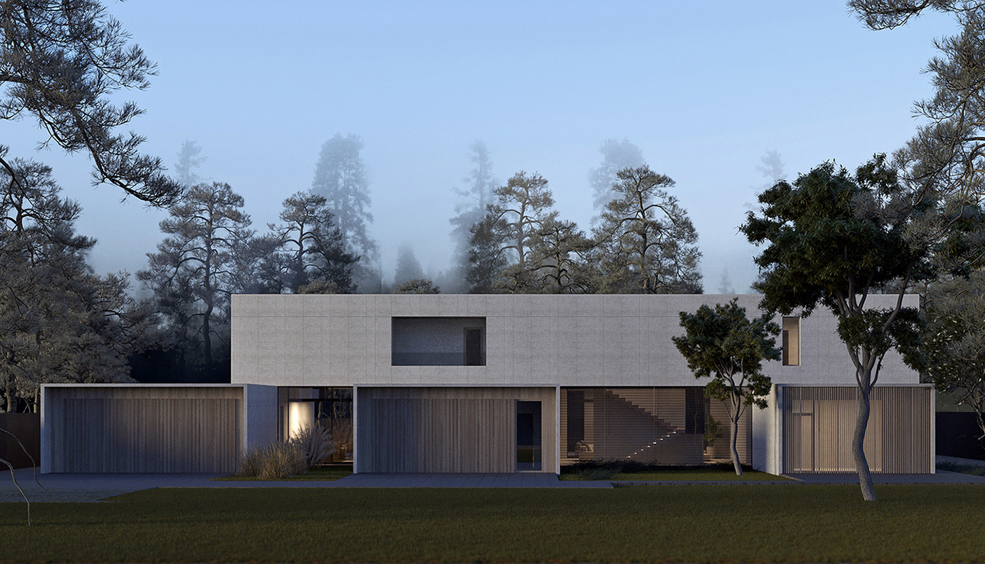 building design，Architectural design，courtyard，