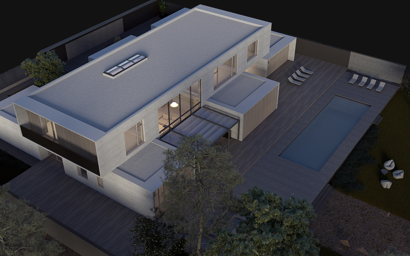 building design，Architectural design，courtyard，