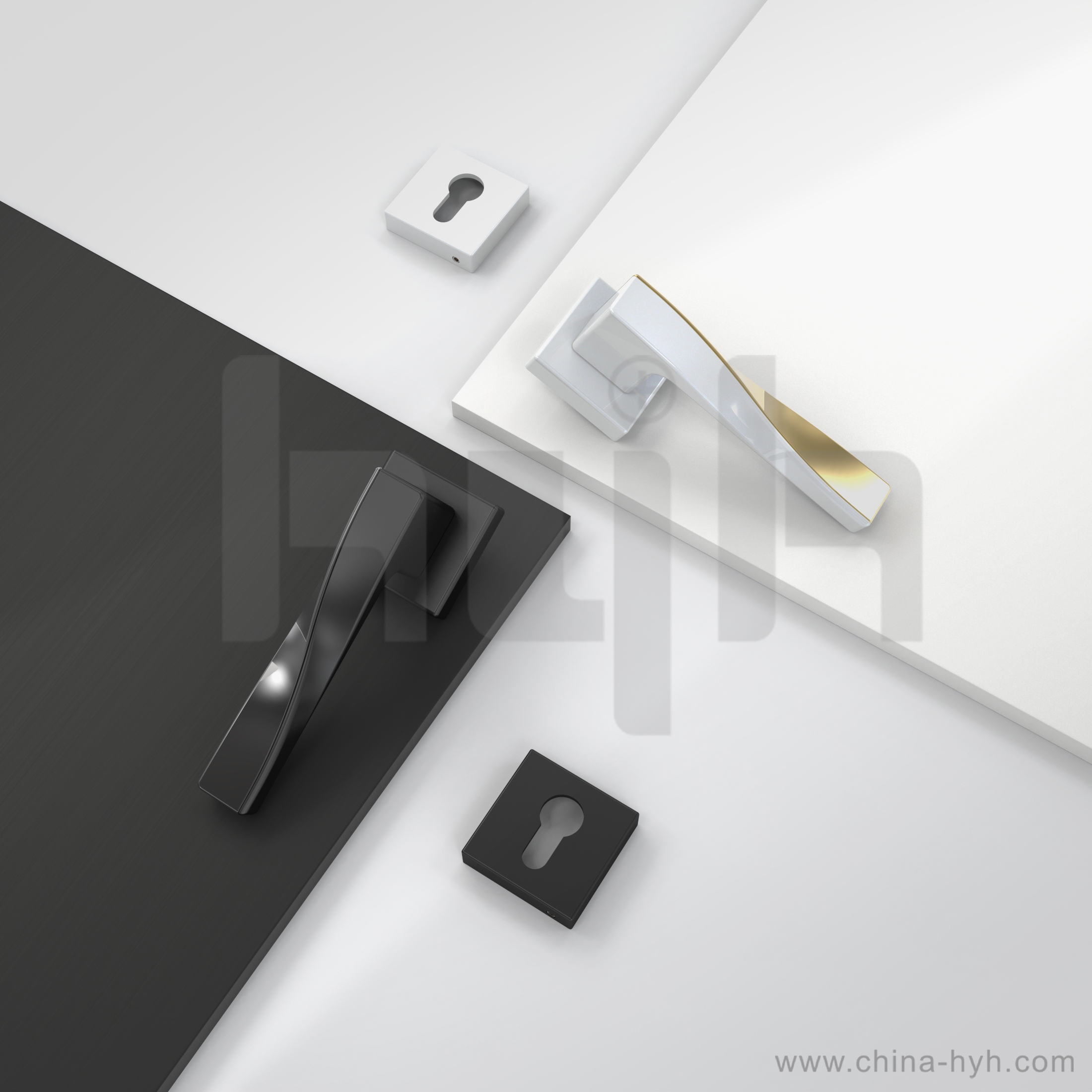Split lock，Door handle，Door lock，product design，