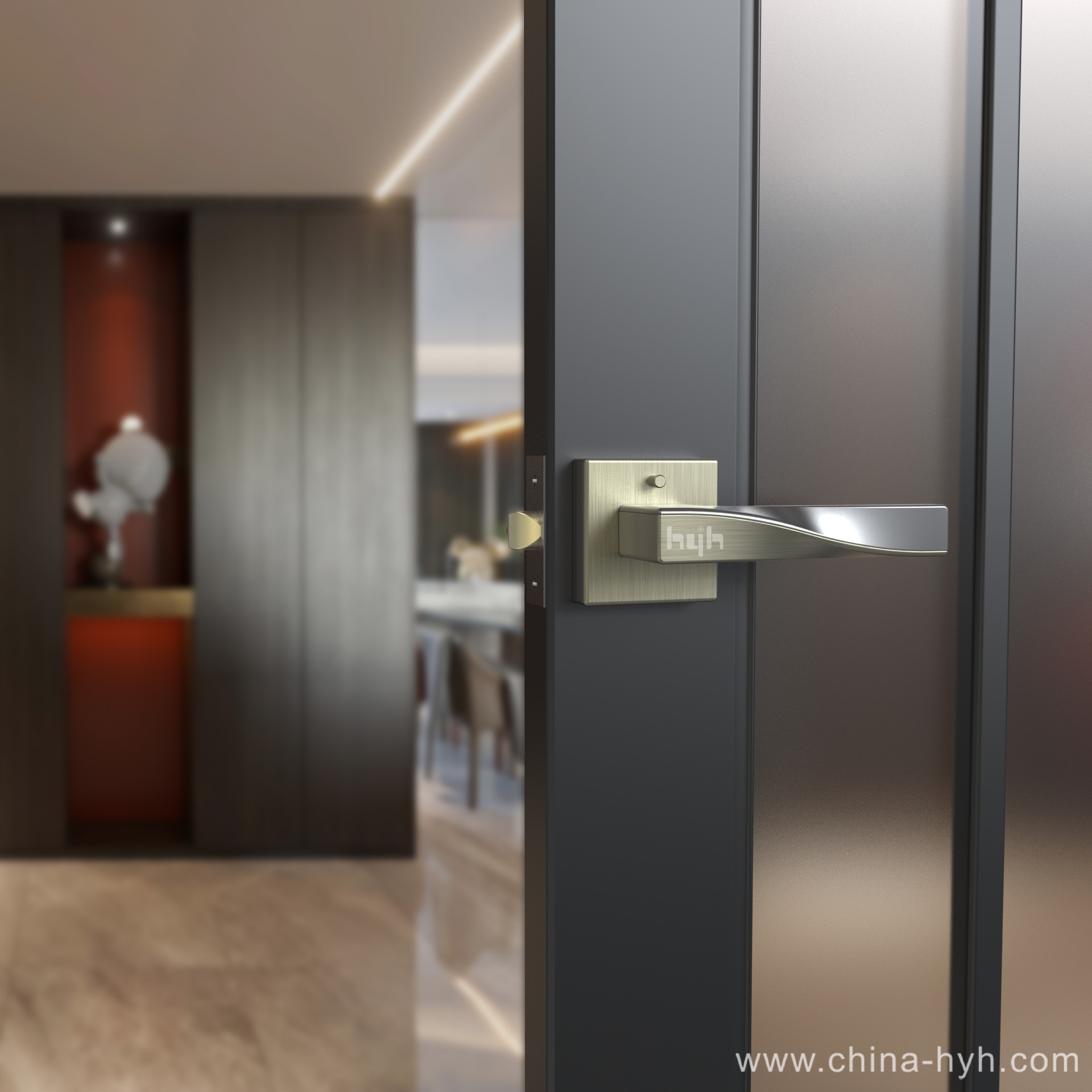 Split lock，Door handle，Door lock，product design，