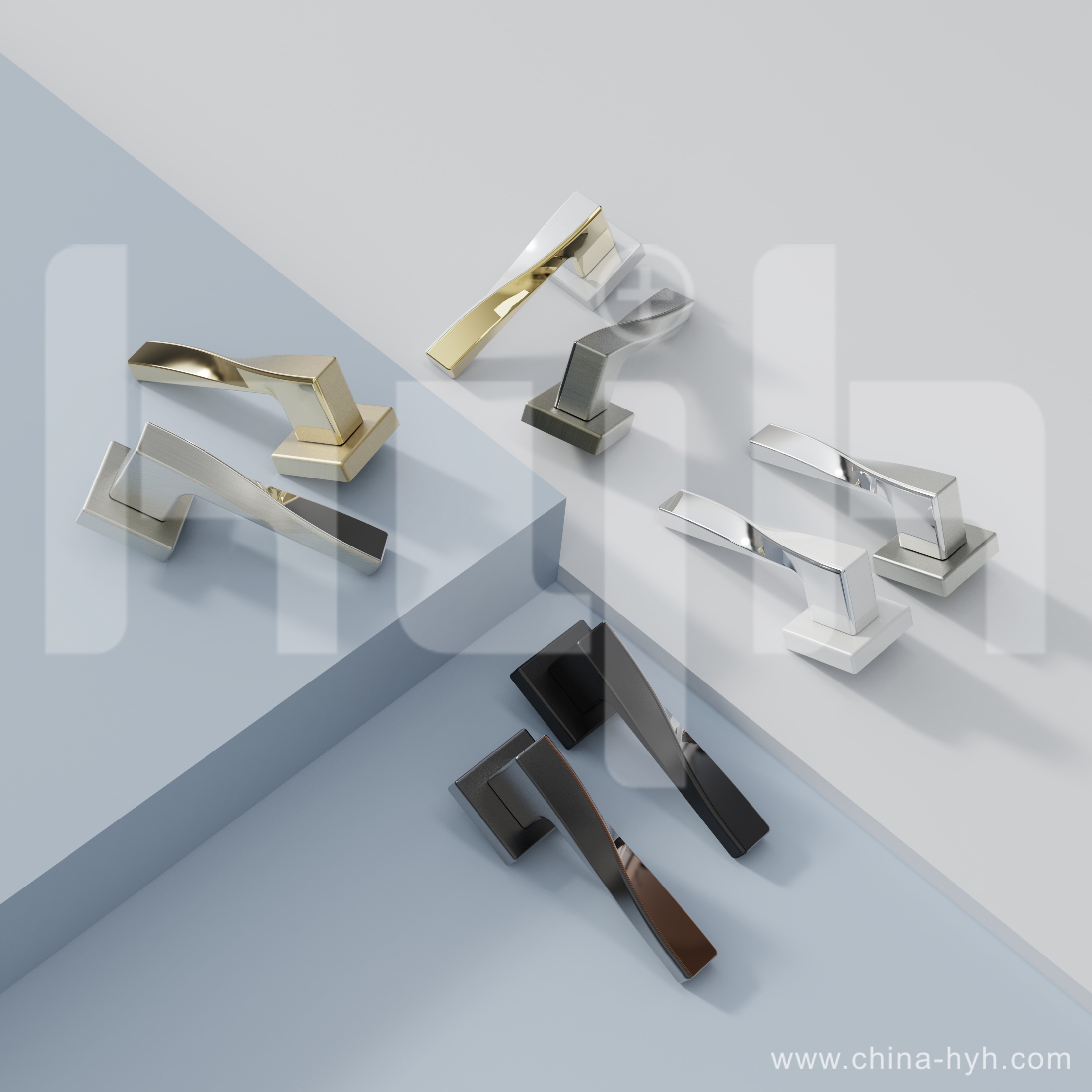 Split lock，Door handle，Door lock，product design，