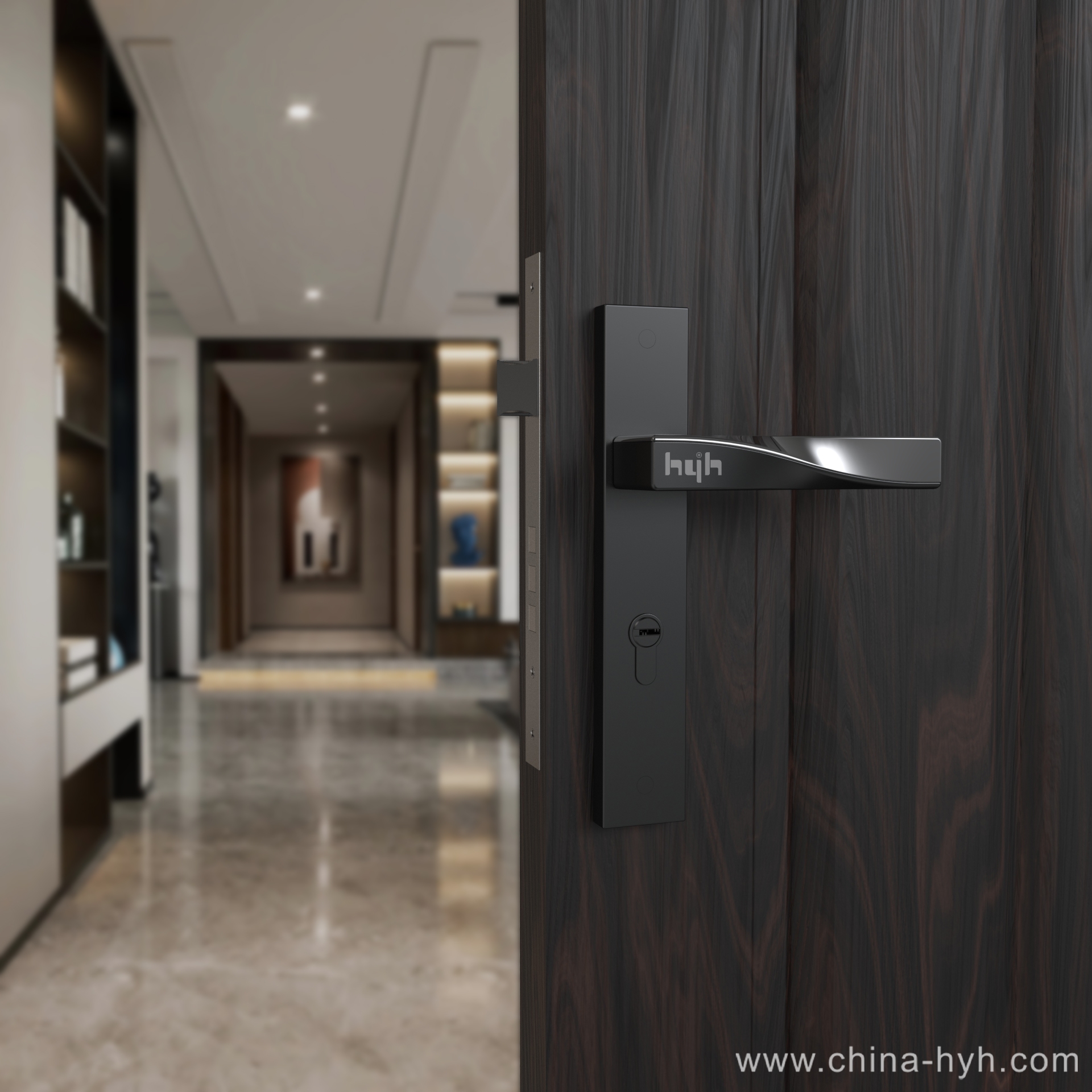 Split lock，Door handle，Door lock，product design，