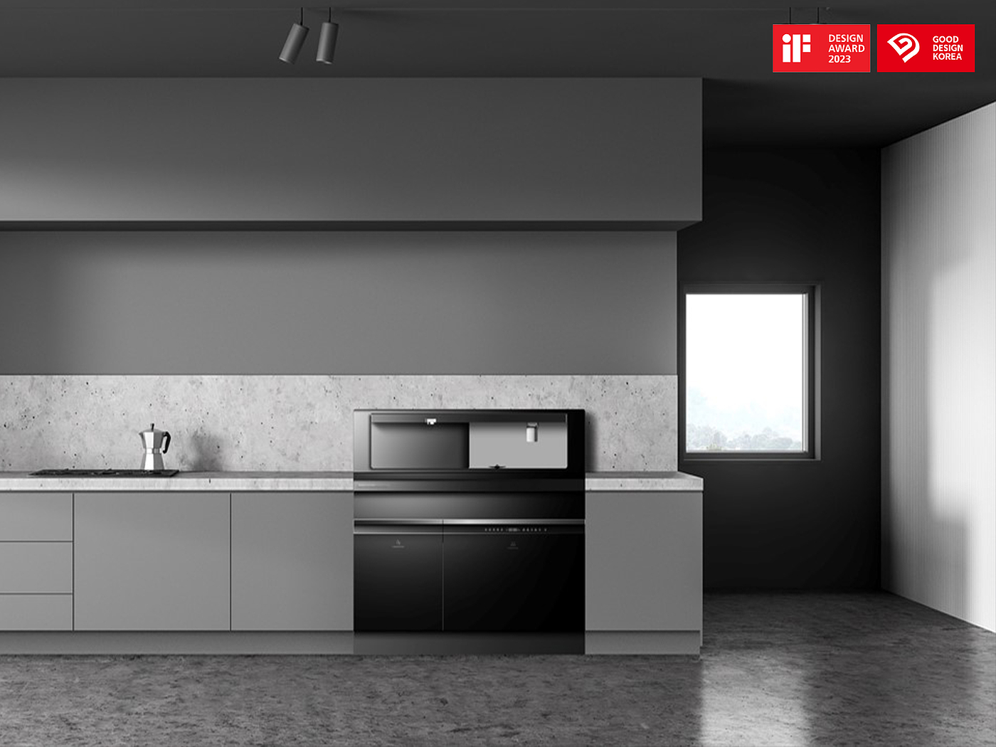 Kitchen electricity，kitchen，an electric appliance，water tank，integrate，product design，