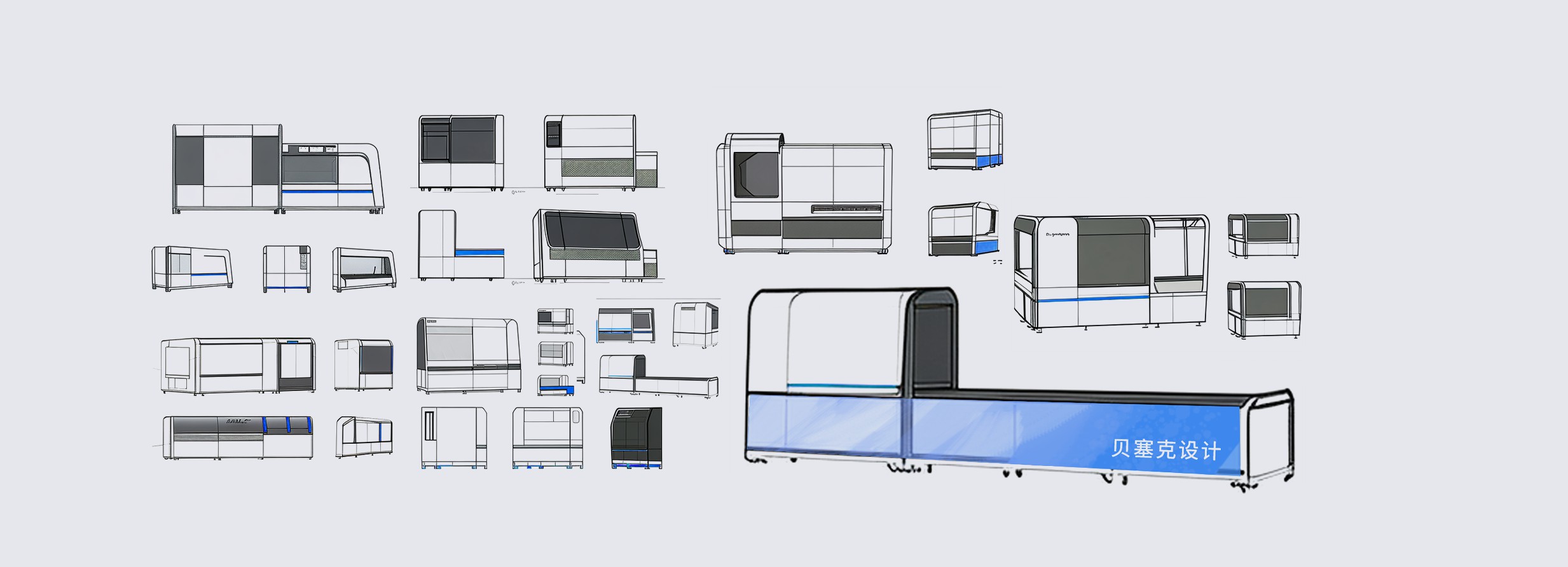Laser welding machine，Laser engraving machine，Besek design，equipment design ，Equipment appearance design，Sheet metal design，