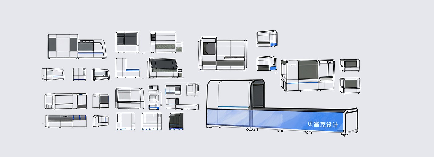 Laser welding machine，Laser engraving machine，Besek design，equipment design ，Equipment appearance design，Sheet metal design，