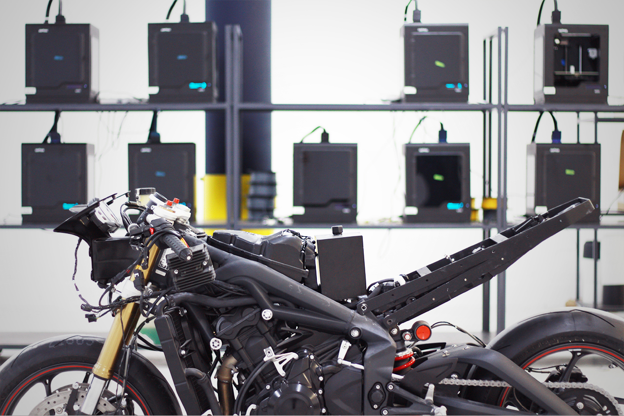 motorcycle，3D printing，Zortrax，assemble，