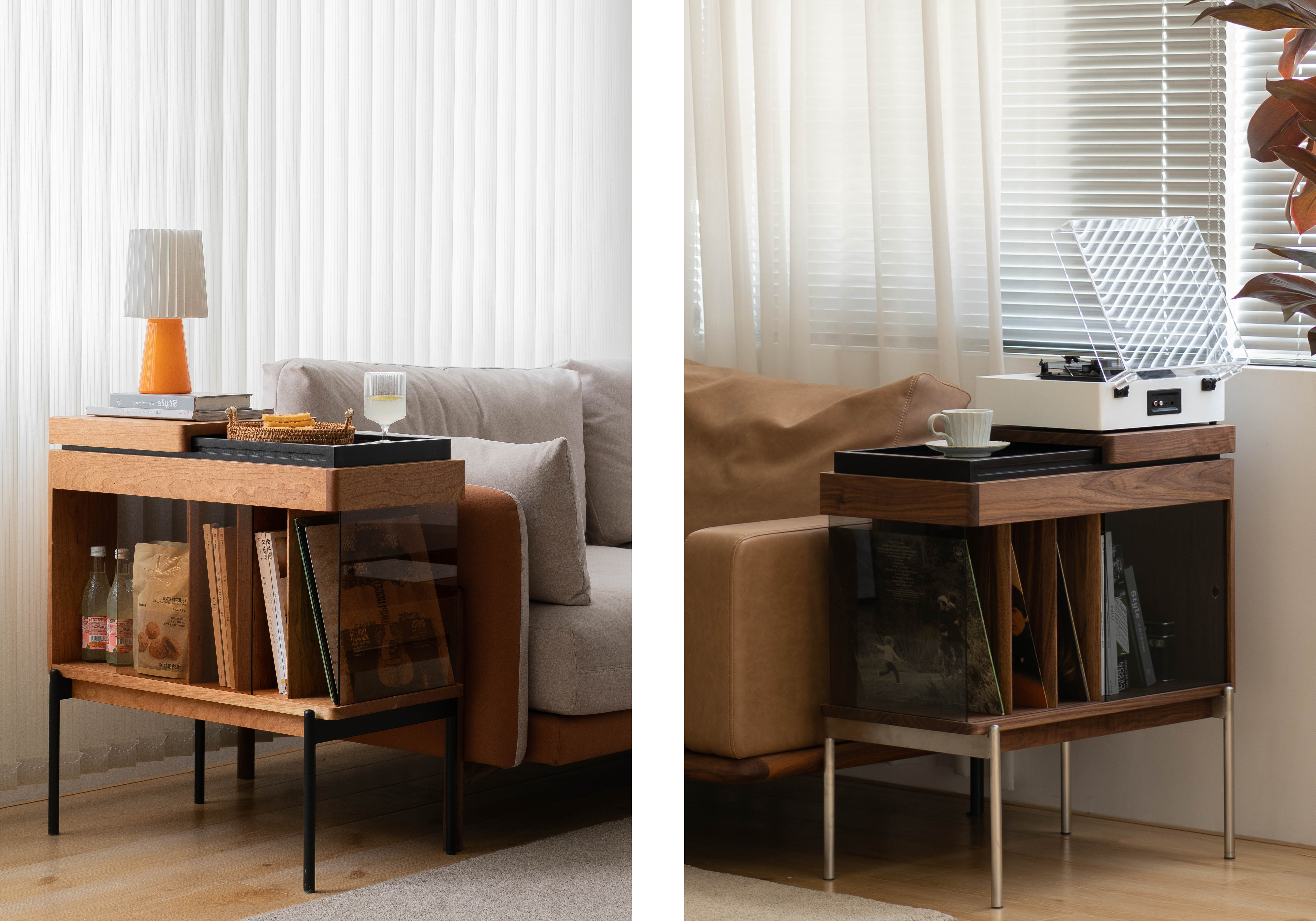 Solid wood furniture，furniture design ，product design，Side cabinet，Magazine Cabinet，Record Cabinet，