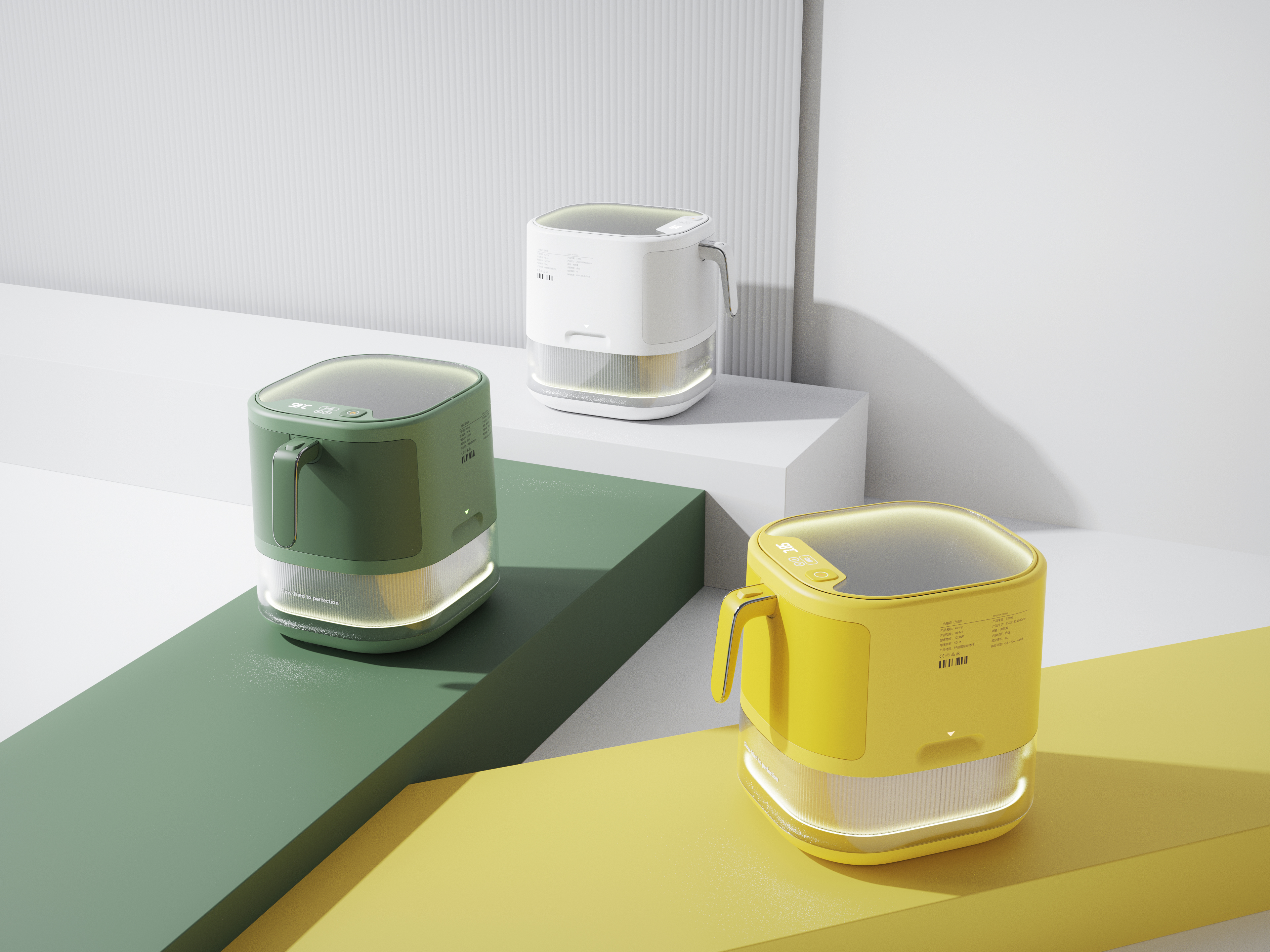 Household appliances，Air fryer，Young fashion，removable，Simple modeling，