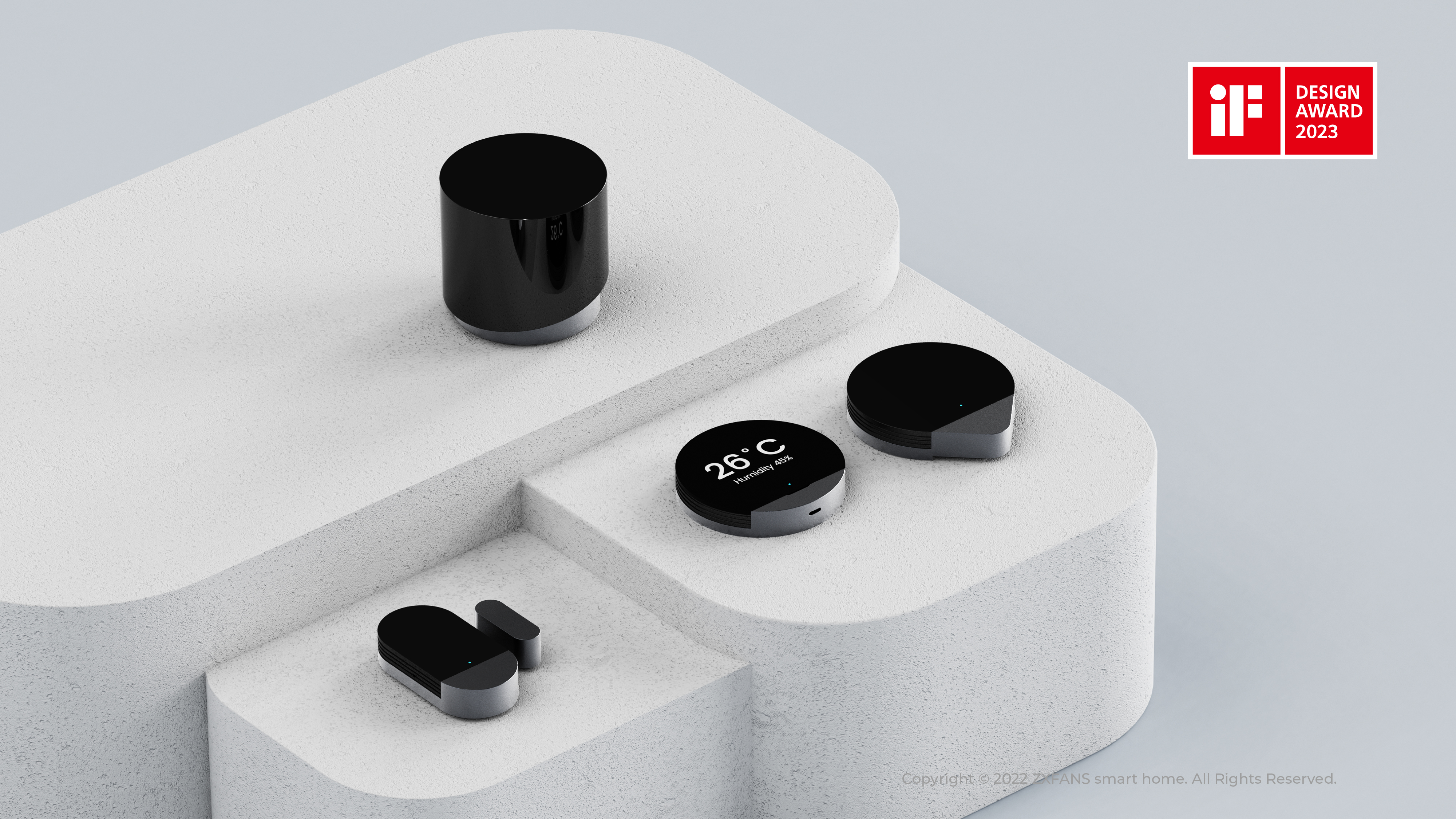 Wise and Fan，zxfans，Whole house intelligence，Smart home，sensor，camera，Security，product design，