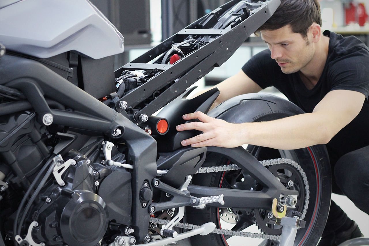 motorcycle，3D printing，Zortrax，assemble，