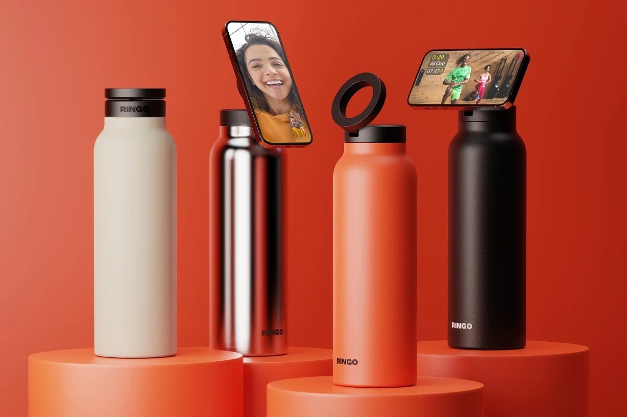 Ringo Bottle，Water cup，Mobile phone bracket，originality，