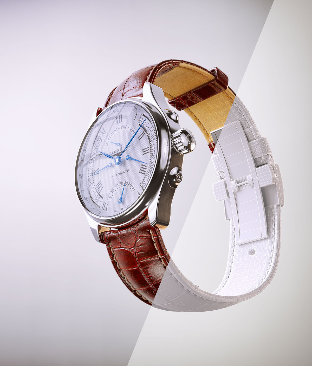 Wrist watch，Wristwatch，Model，Retro，brown，