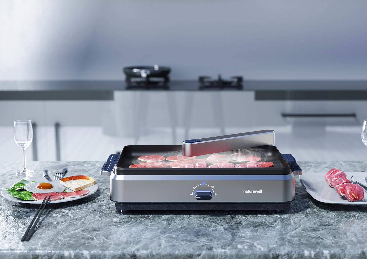 Electric baking pan，smokeless，small home appliances，