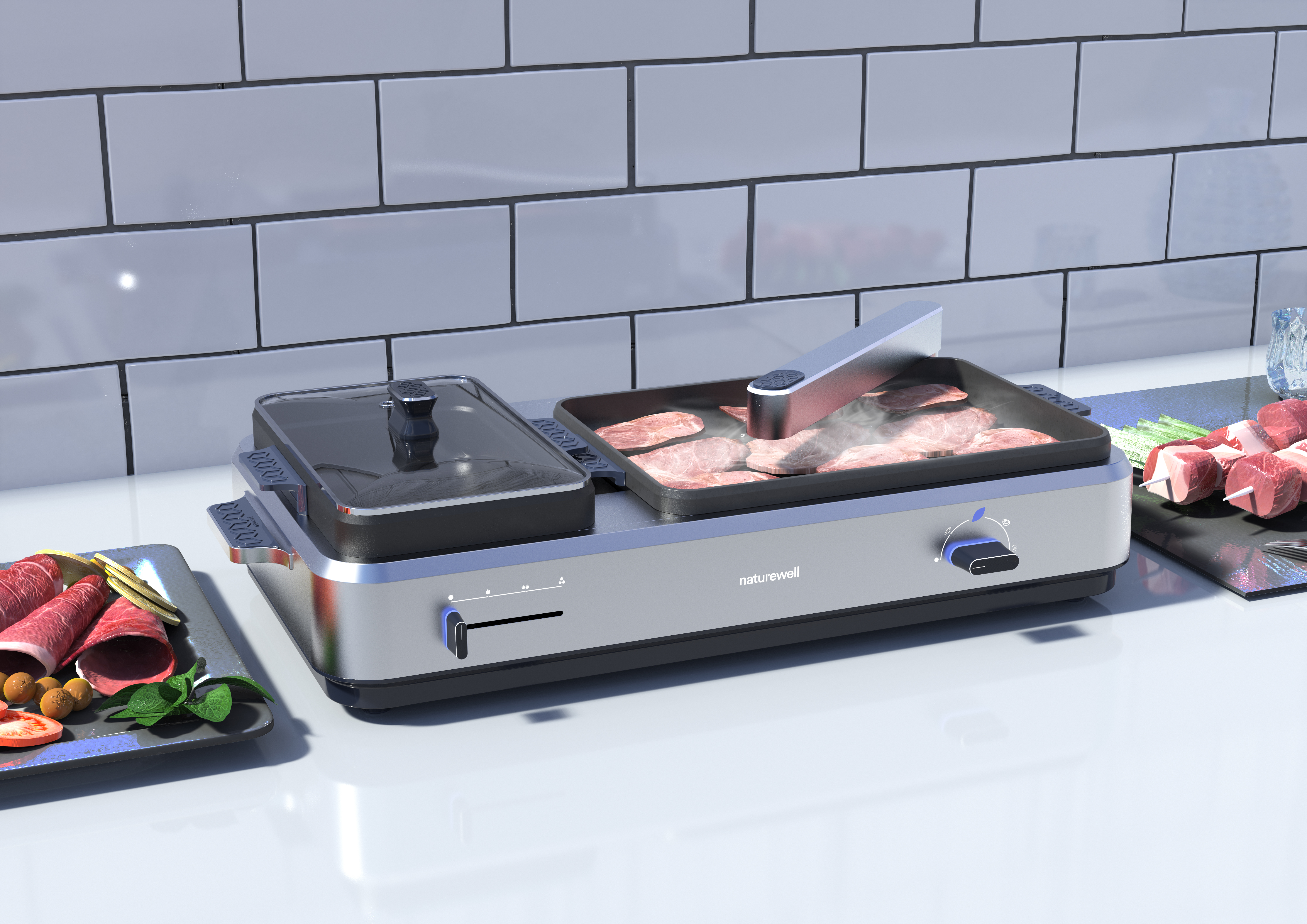 Electric baking pan，smokeless，small home appliances，