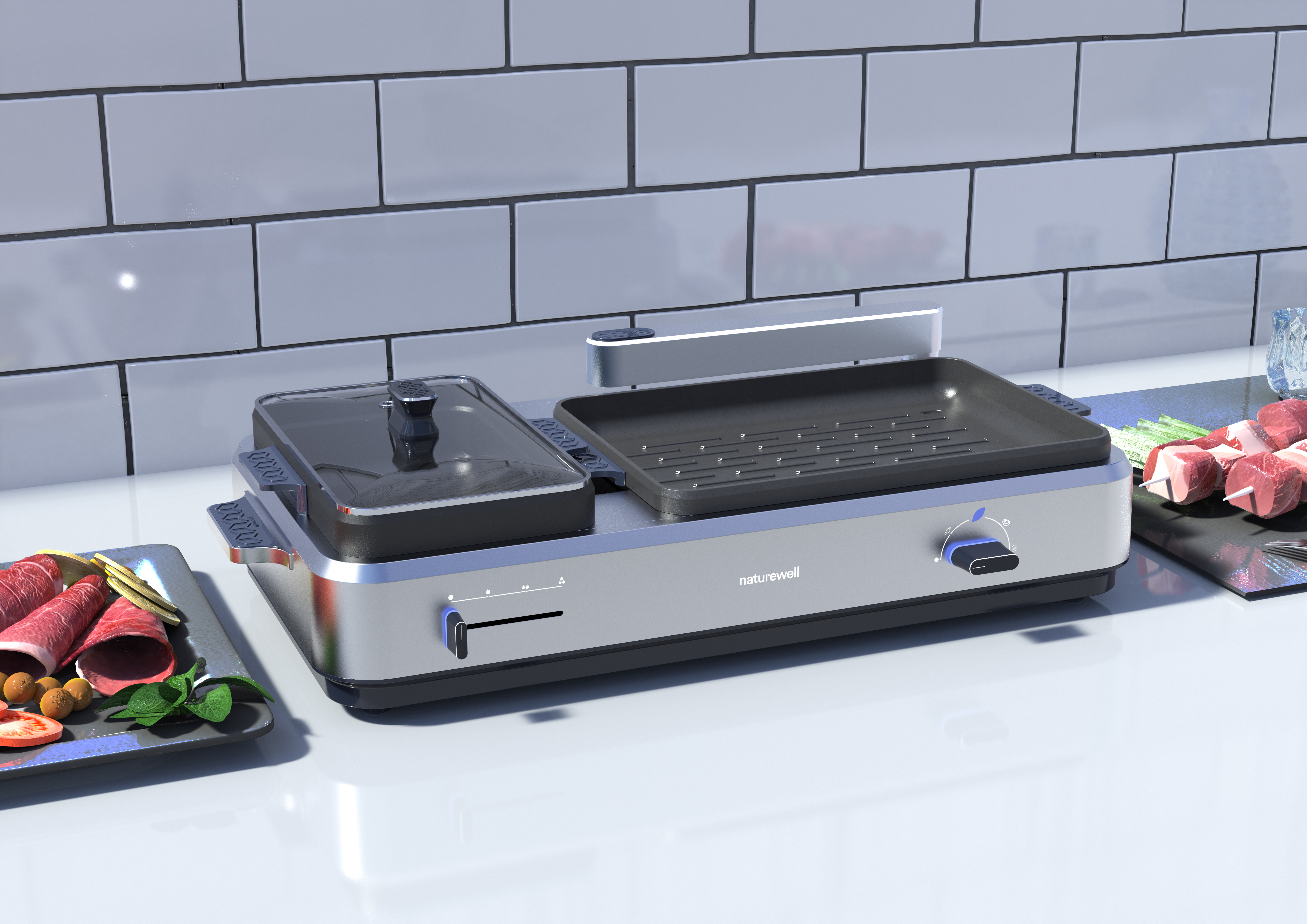 Electric baking pan，smokeless，small home appliances，