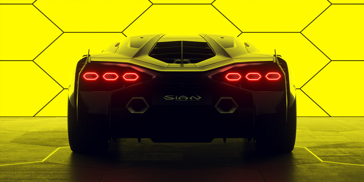 Sports car，Lamborghini，Automobile design，Computer image，3d，