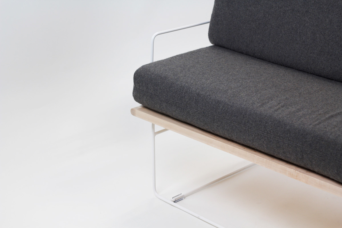 Platform Couch，sofa，grey，Simplicity，