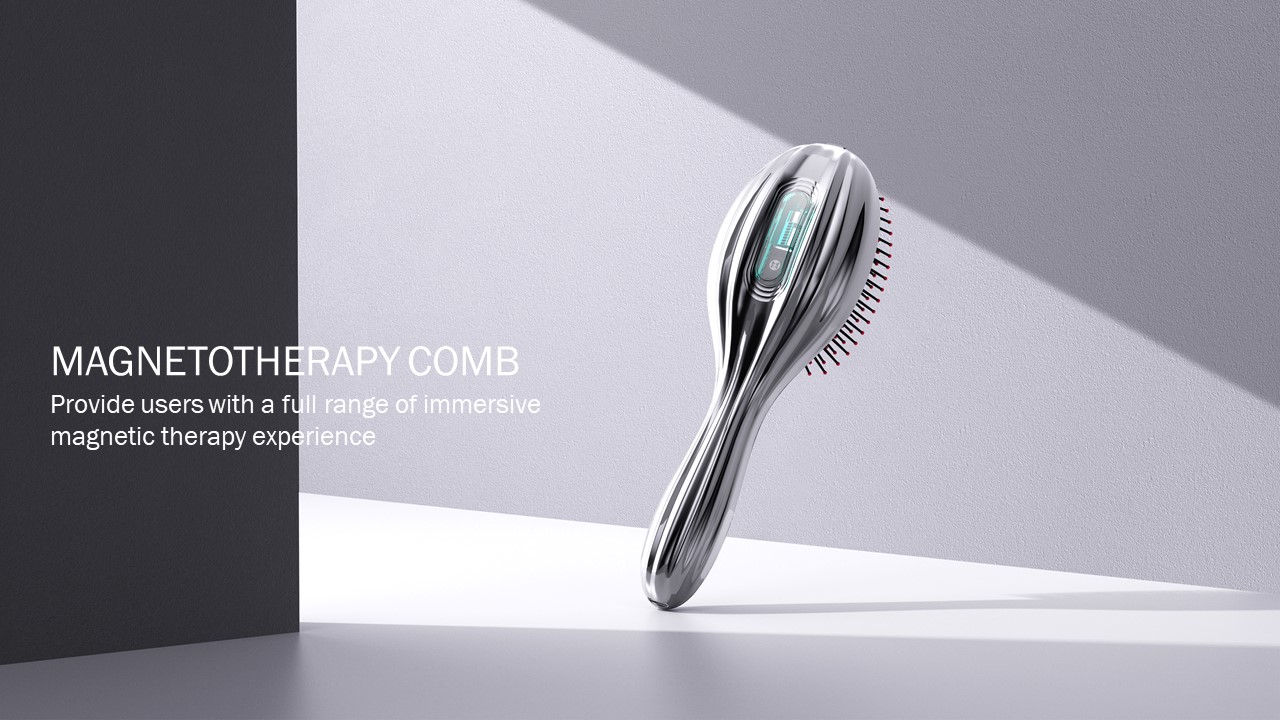 Magnetic rotation, massage, negative ion, red light，