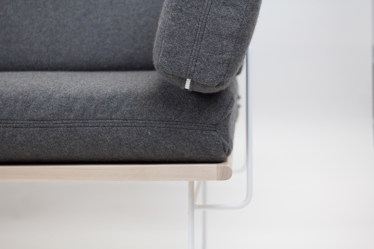 Platform Couch，sofa，grey，Simplicity，