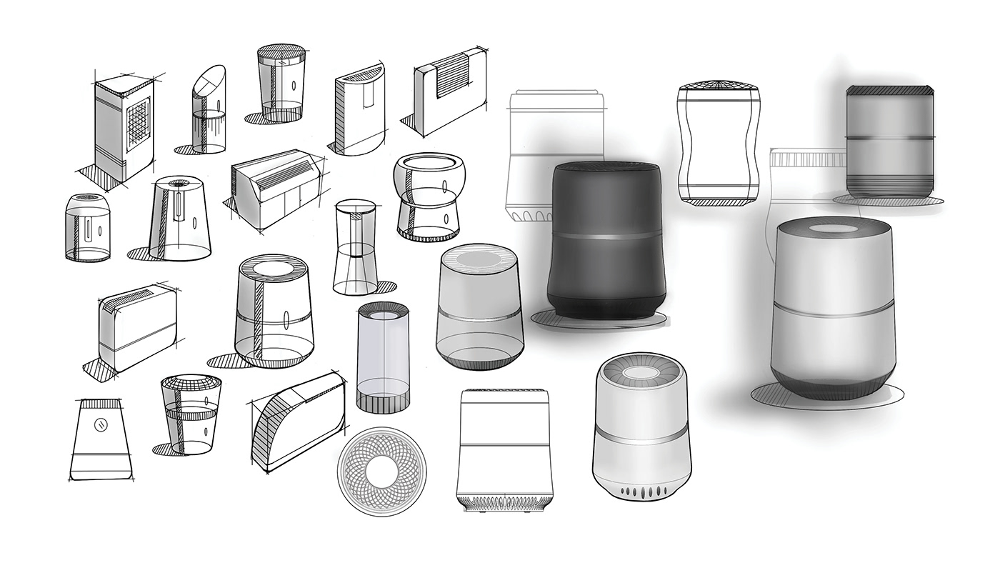 Profile Air Purifier，air cleaner，Household Electric Appliances，product design，