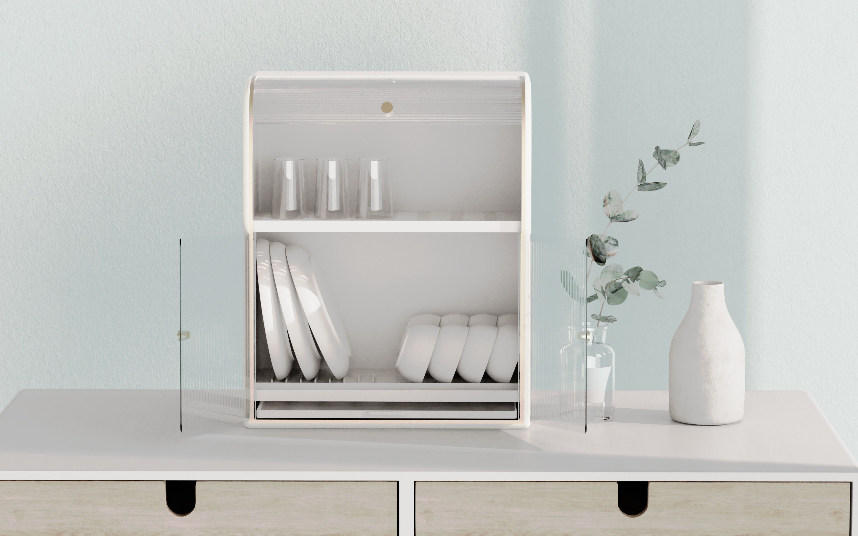 cupboard，Storage cabinet，Kitchen storage cabinet，Dish storage，Bowl and Cup Storage Cabinet，Cup holder，Bowl rack storage，Draining Cupboard，