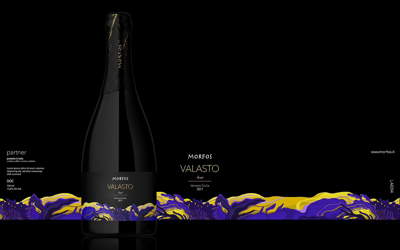 Illustration，Brand design，Label design，Alcohol，champagne，Italy，Berlucchi，