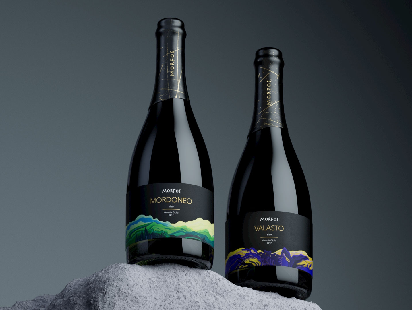 Illustration，Brand design，Label design，Alcohol，champagne，Italy，Berlucchi，