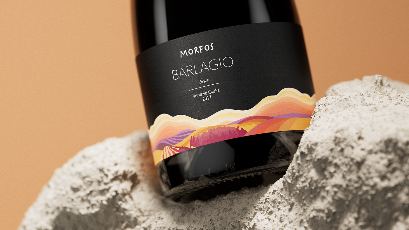 Illustration，Brand design，Label design，Alcohol，champagne，Italy，Berlucchi，