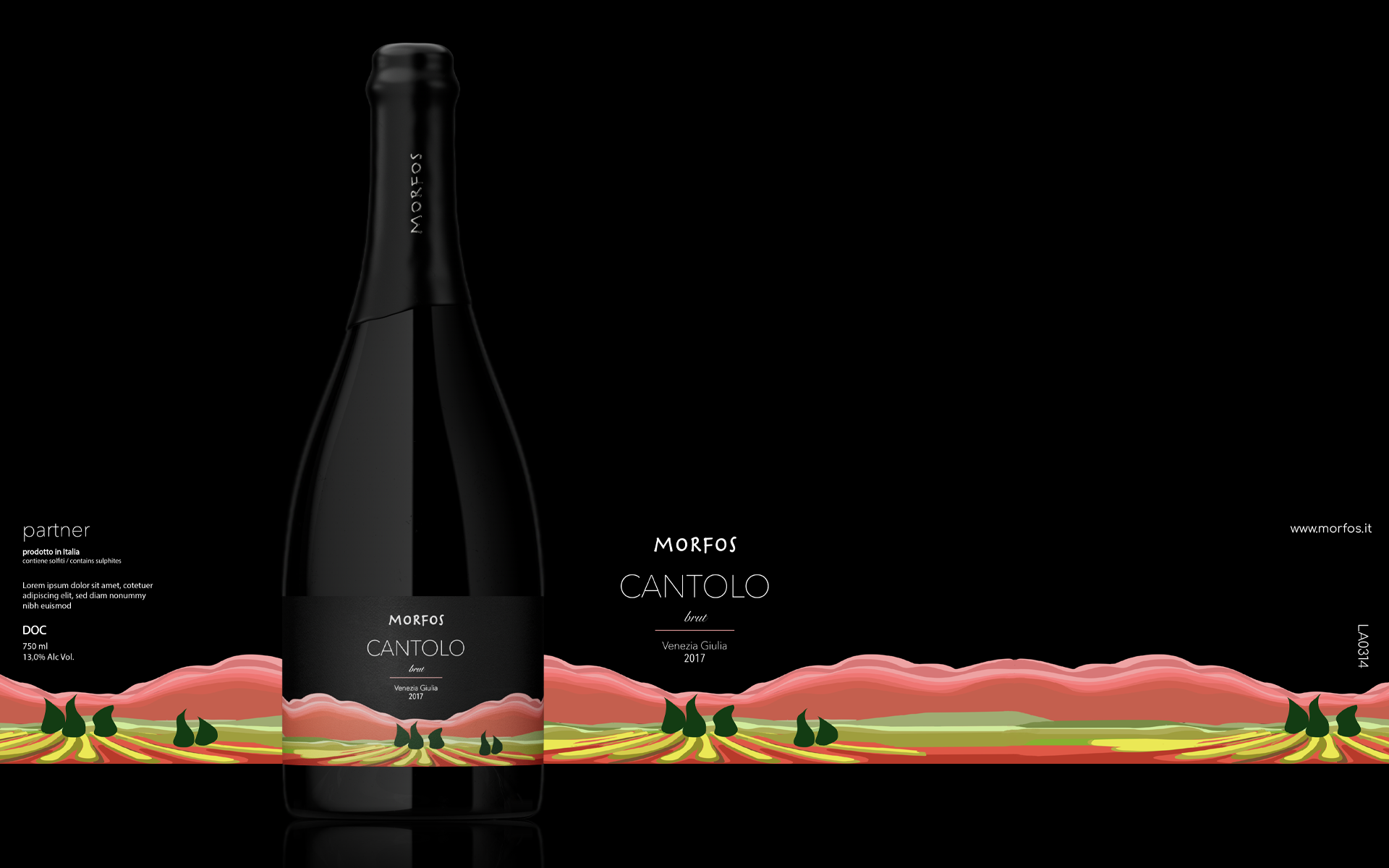 Illustration，Brand design，Label design，Alcohol，champagne，Italy，Berlucchi，