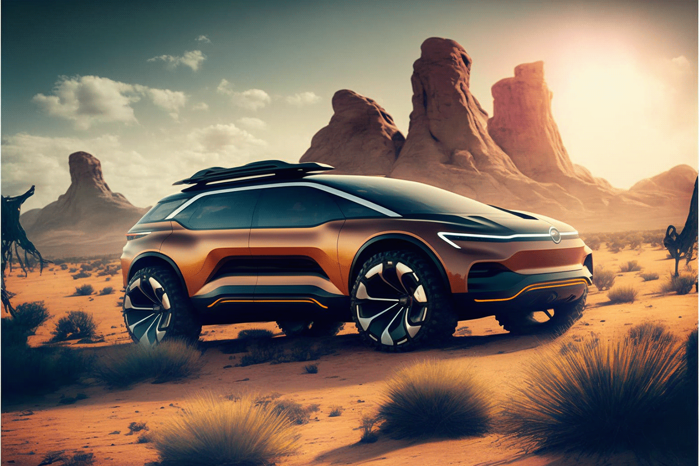 automobile，vehicle，Suv concepts，conceptual design，artificial intelligence drawing，AI-aided design，