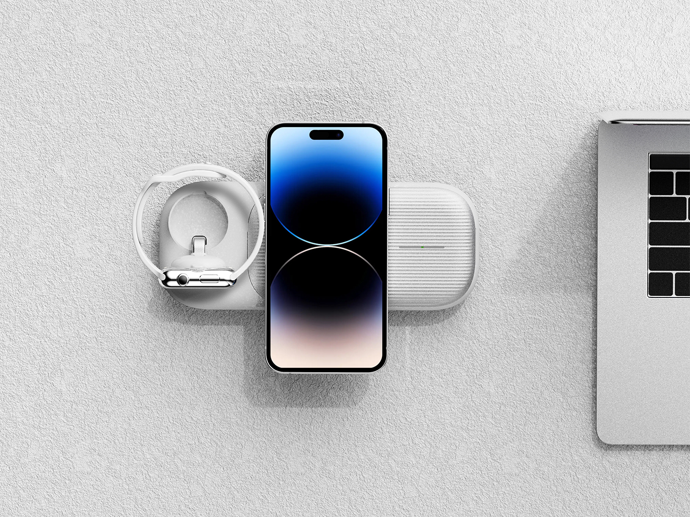 Wireless charging，Three in one，Apple watch，iphone，Airpods Pro，portable，Travel clothes，