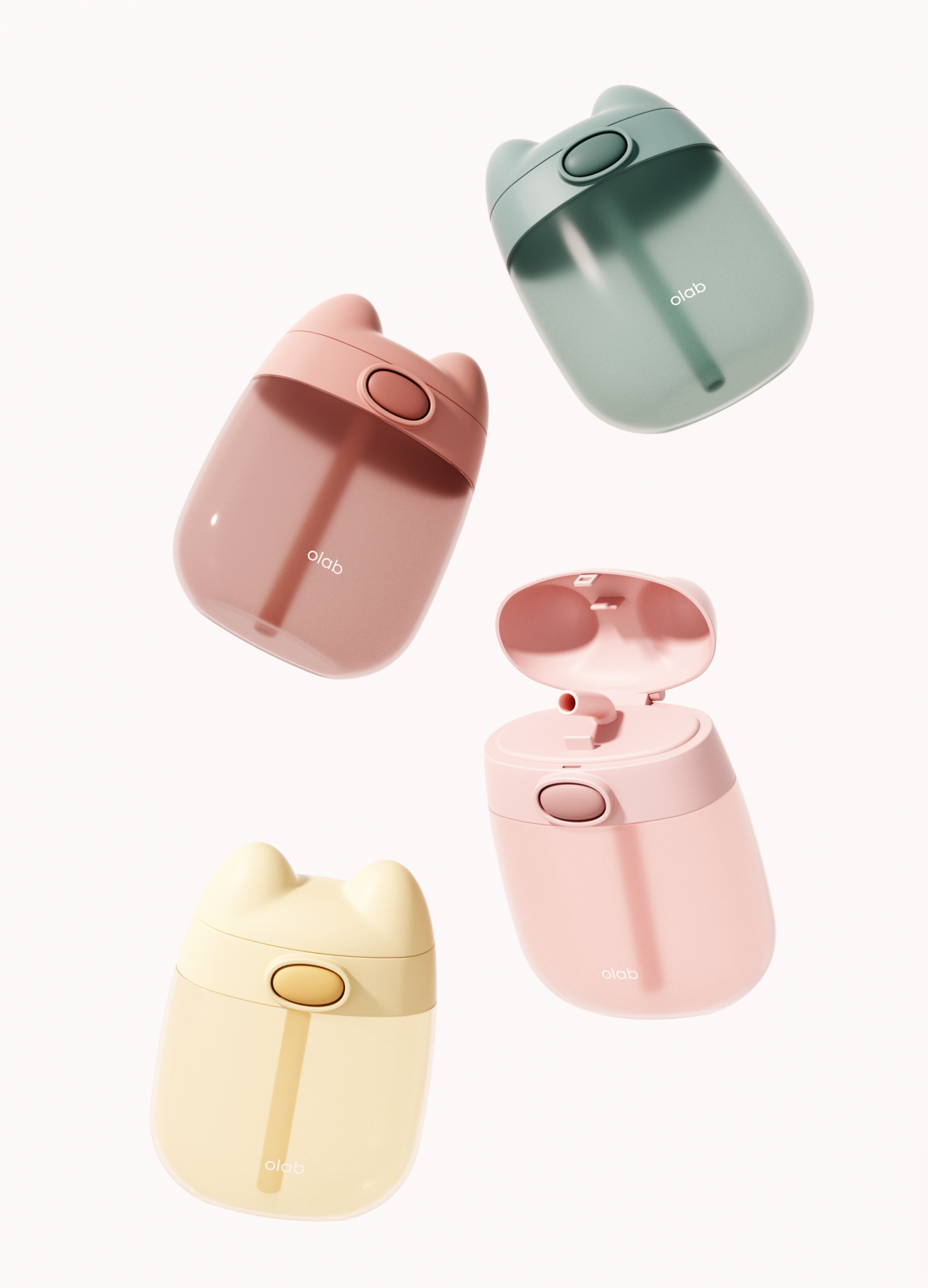 Maternal and infant products，Cartoon，Water cup，Straw cup，silica gel，