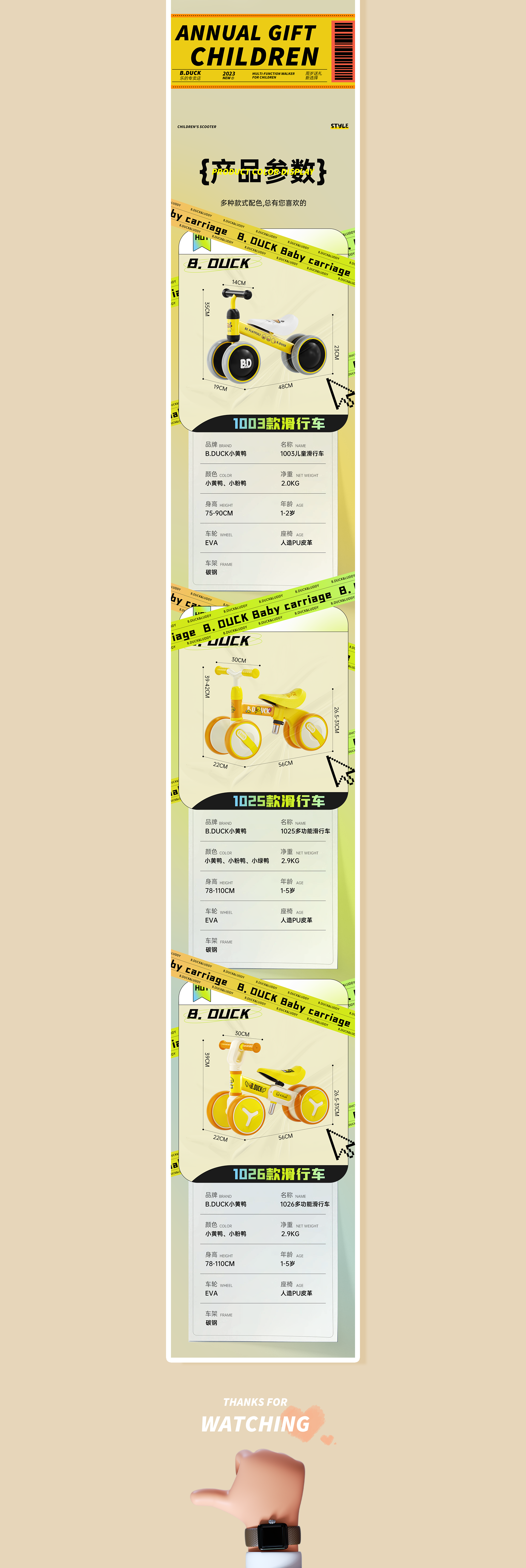 C4D rendering，Detail Page Collection，Mother and baby，Children carts，Stroller，