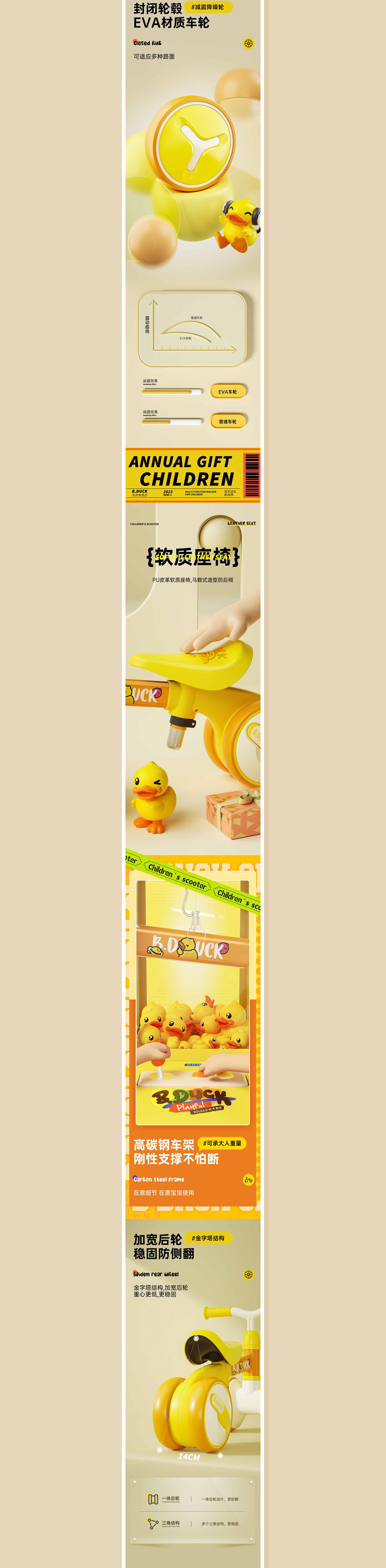 C4D rendering，Detail Page Collection，Mother and baby，Children carts，Stroller，