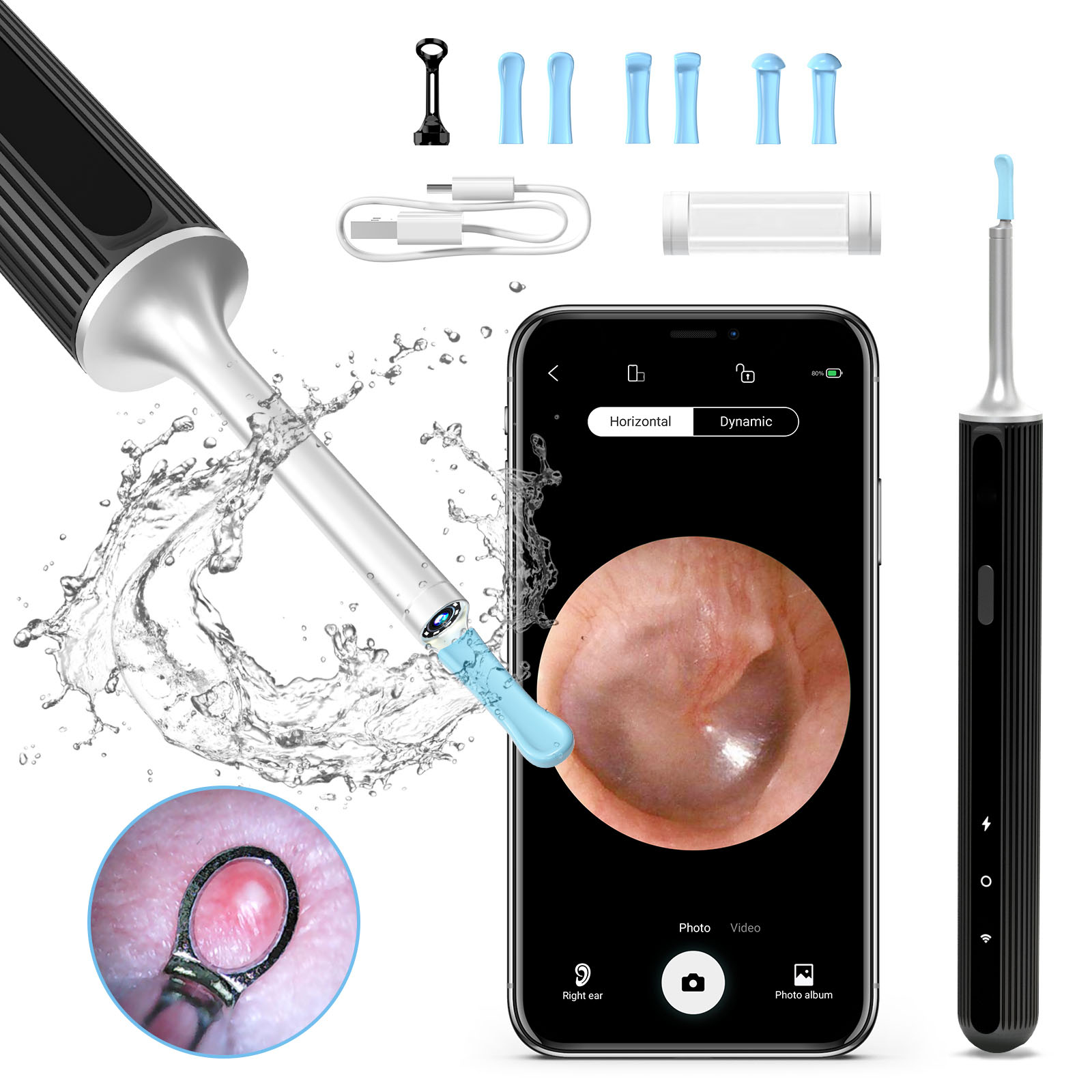 Intelligent visual ear picking stick，ear canal cleaning，Black Technology，Visual endoscope，