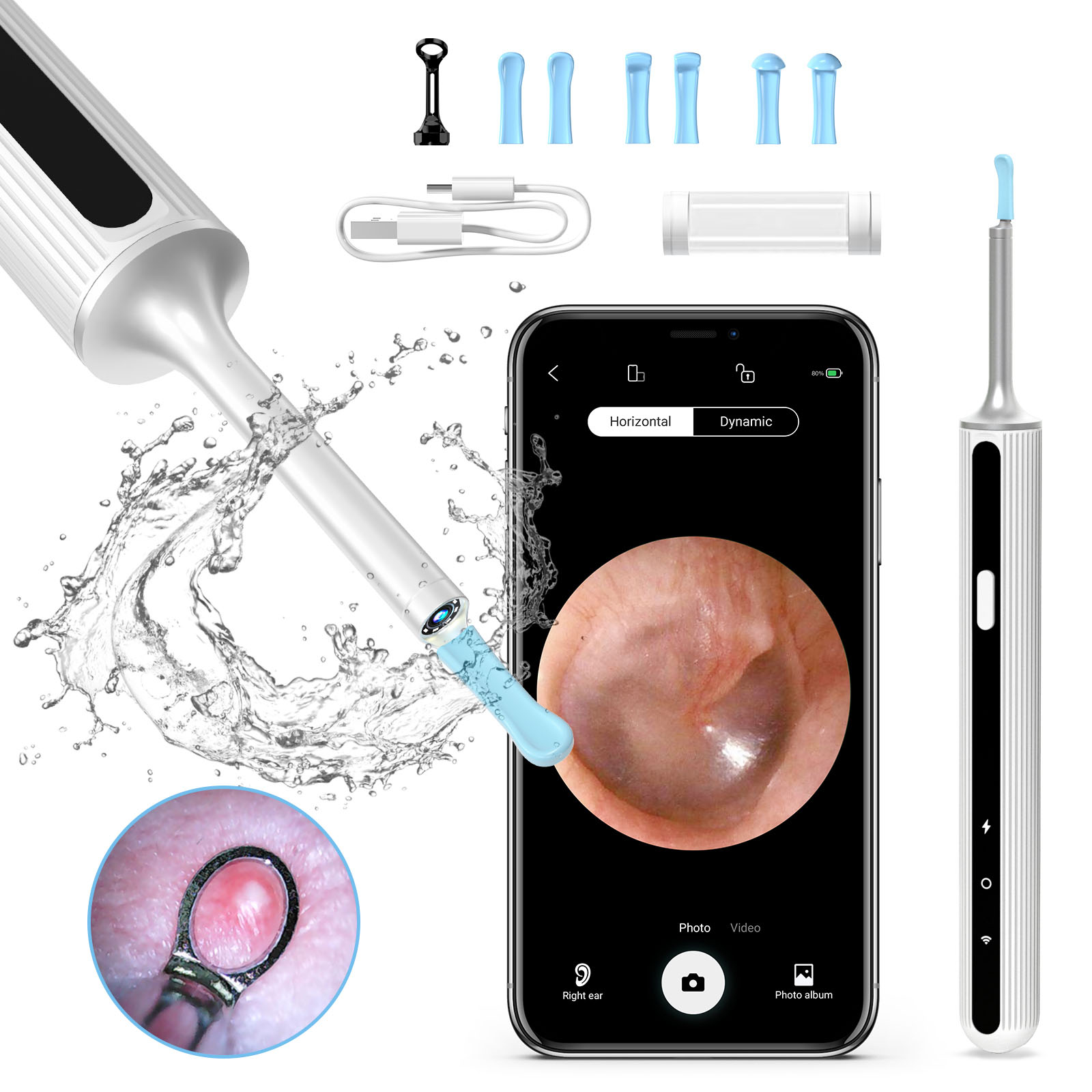 Intelligent visual ear picking stick，ear canal cleaning，Black Technology，Visual endoscope，