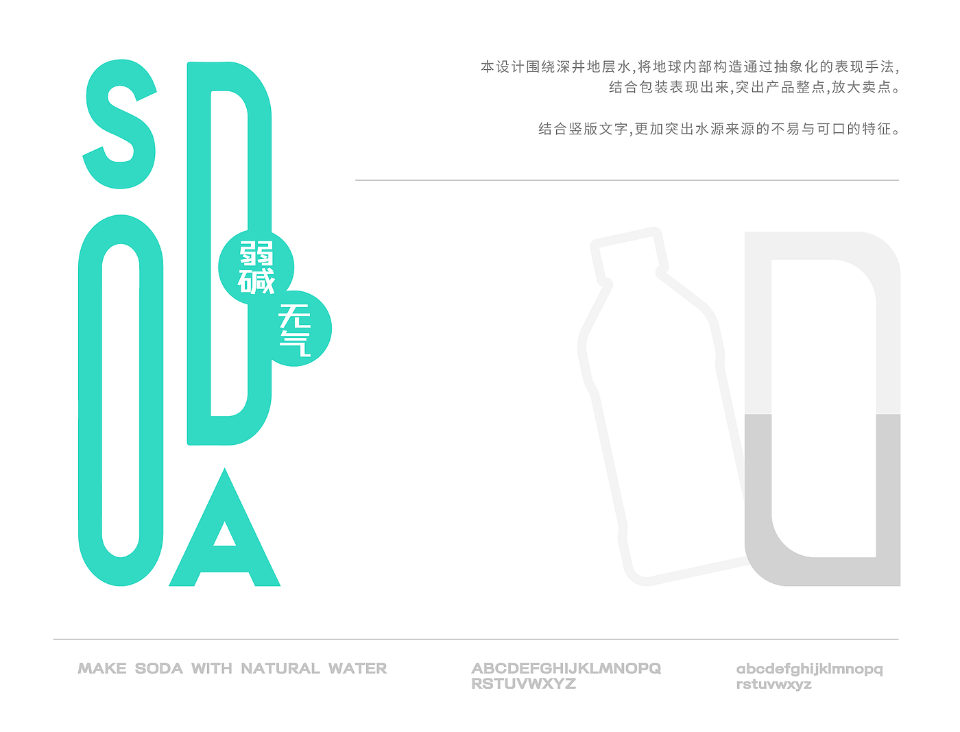 平面包装，瓶型设计，苏打水，原创作品，现代，瓶标设计，饮料包装设计，