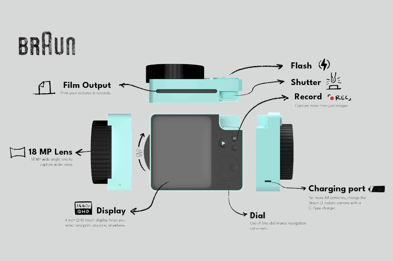 video camera，Bolang，Minimalist，Polaroid，