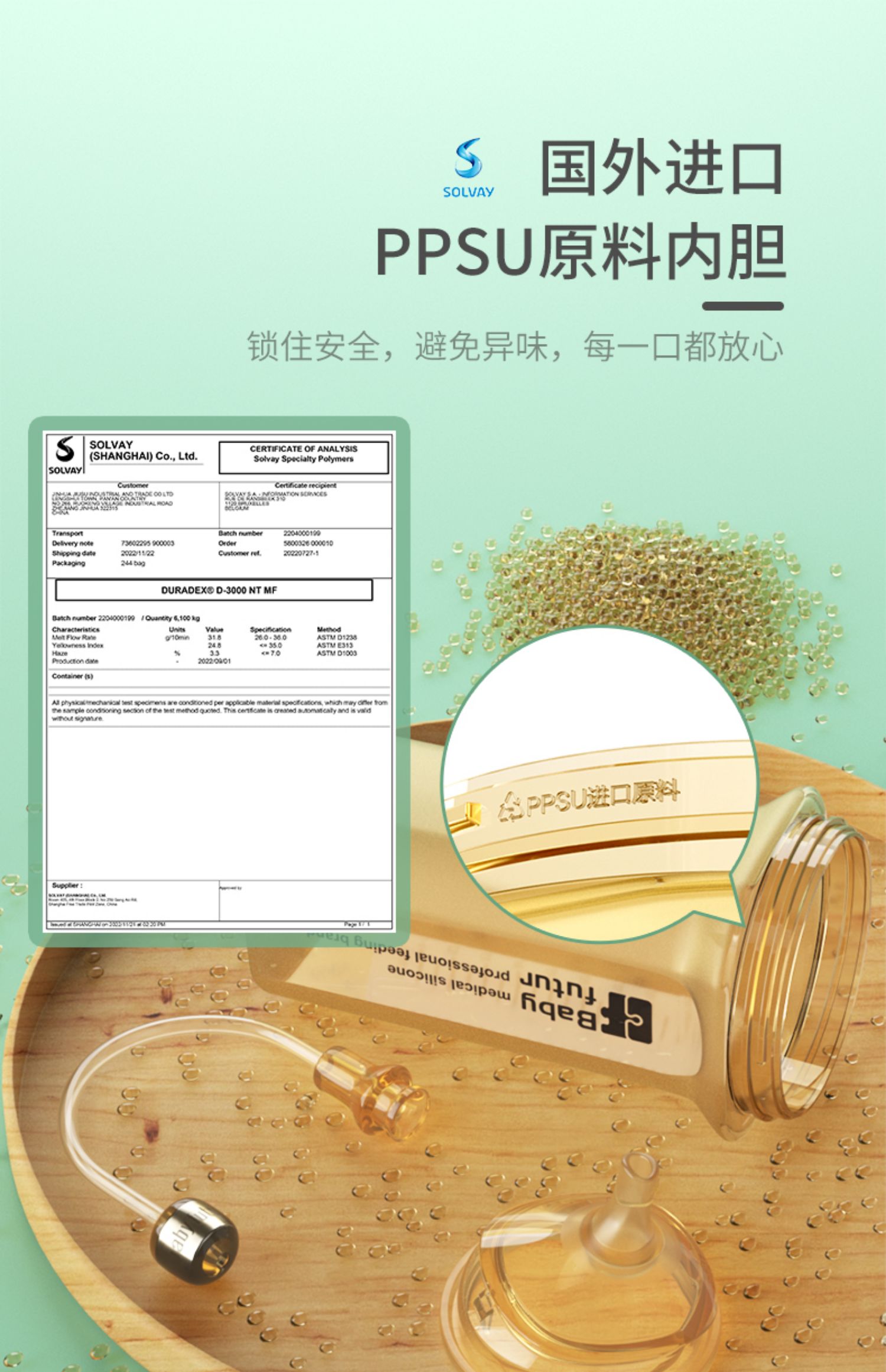 PPSU bottle, baby bottle, silicone bottle, square cup，