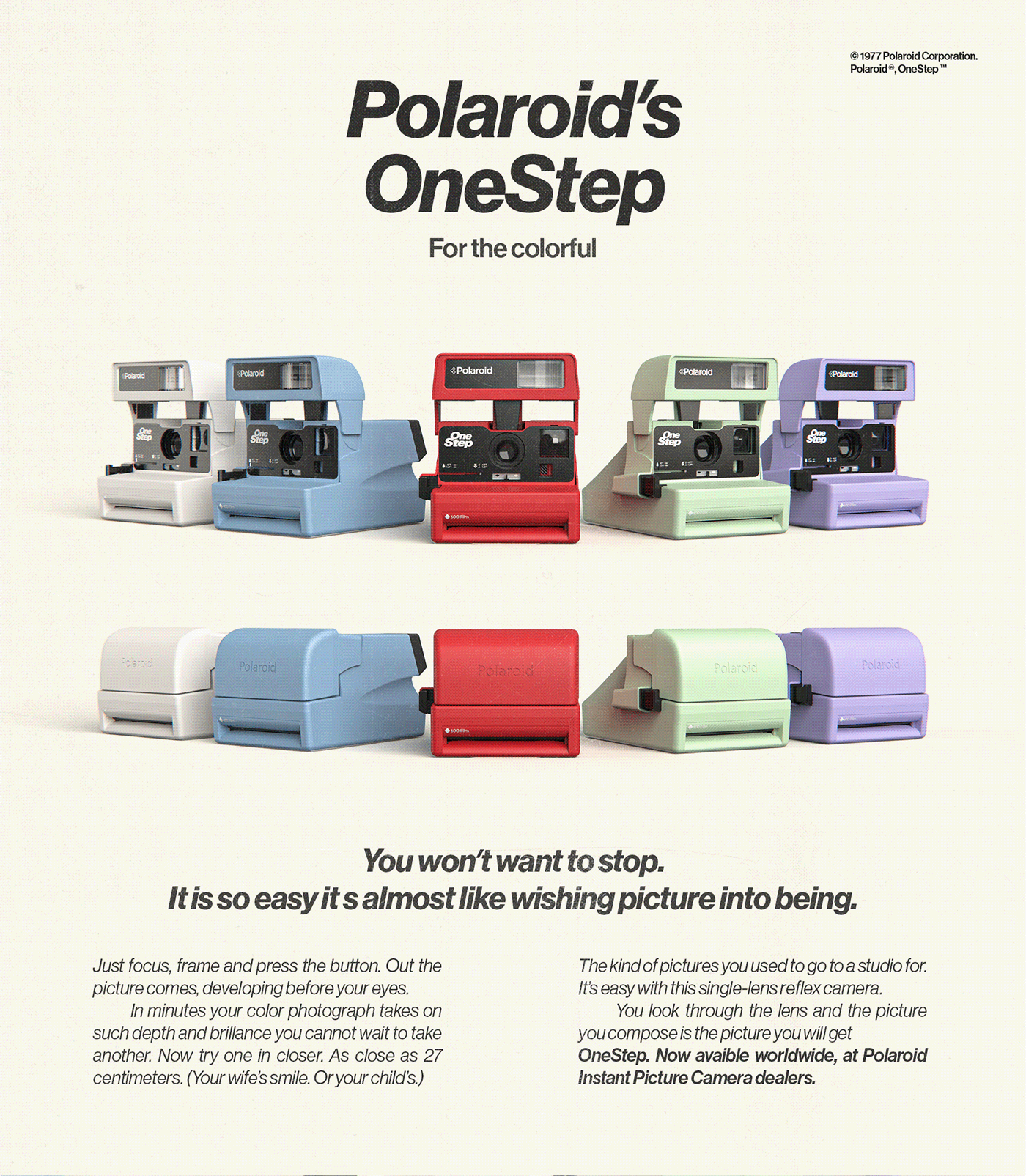 3D modeling，1980s，Polaroid，camera，