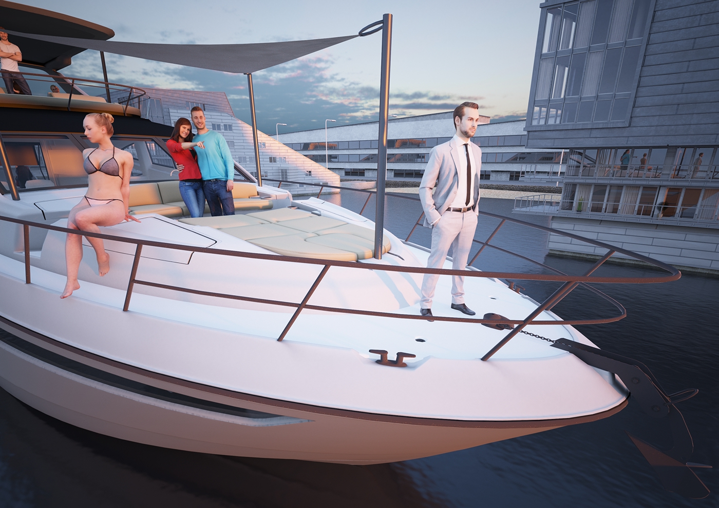 Sea Ray 650 L，white，yacht，vehicle，