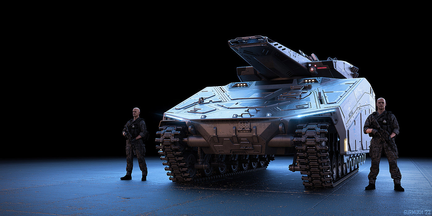 3d建模，概念设计，坦克，