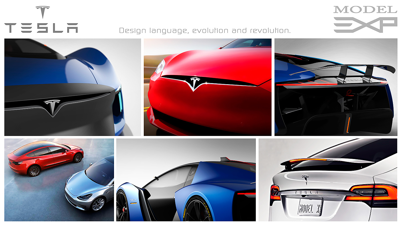 Tesla ModelEXP，blue，Cool，Sports car，vehicle，