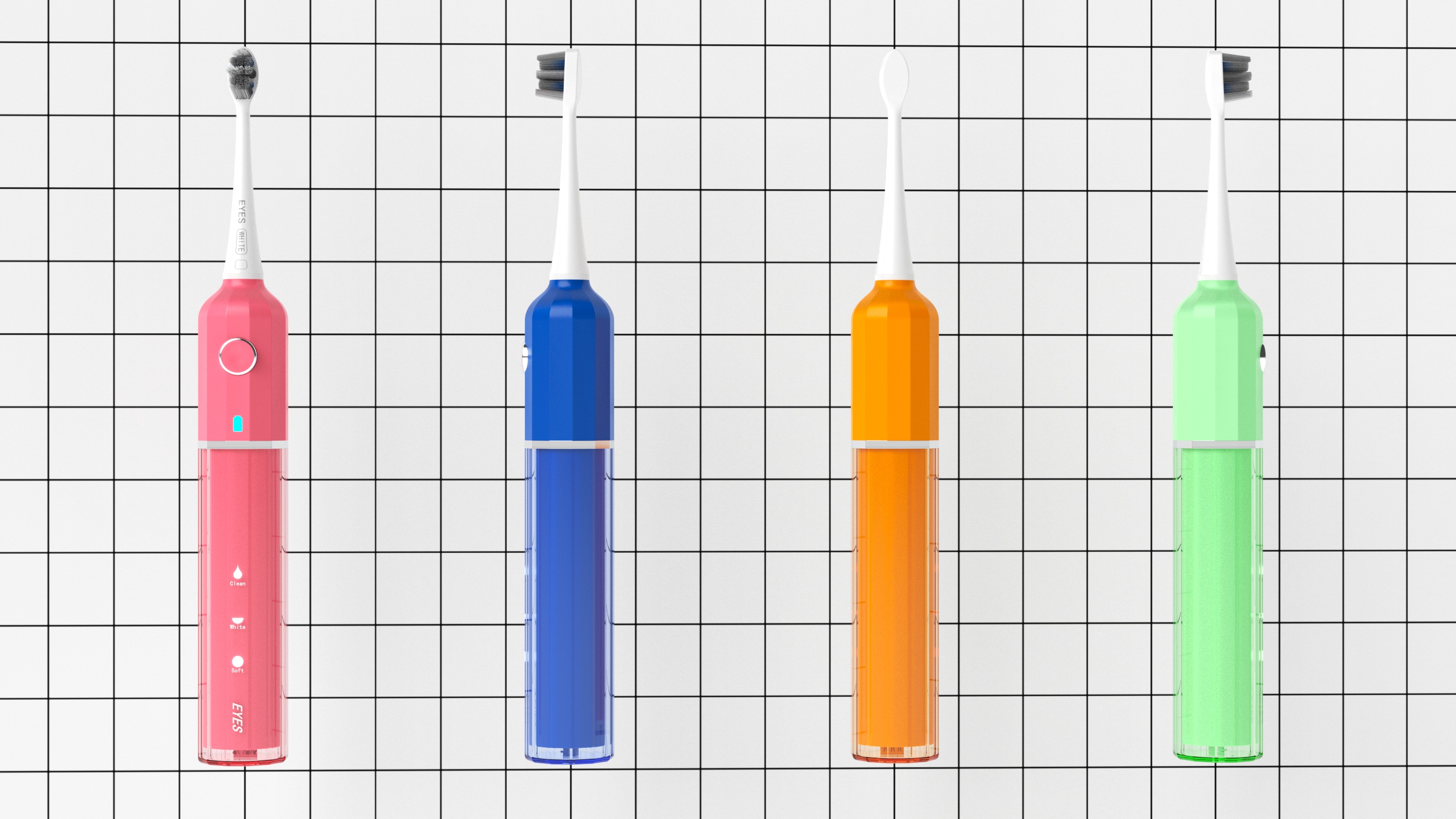 Electric toothbrush，product design，original，Household products，Structural design，Realistic rendering，Product rendering，sample reels，
