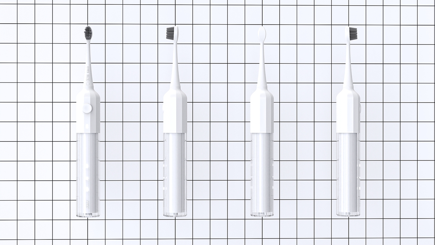 Electric toothbrush，product design，original，Household products，Structural design，Realistic rendering，Product rendering，sample reels，