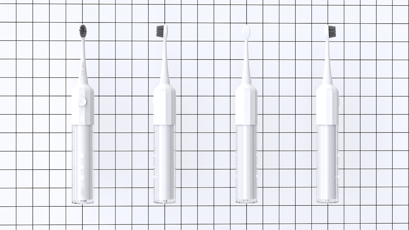 电动牙刷，产品设计，原创，家居产品，结构设计，写实渲染，产品渲染，作品集，