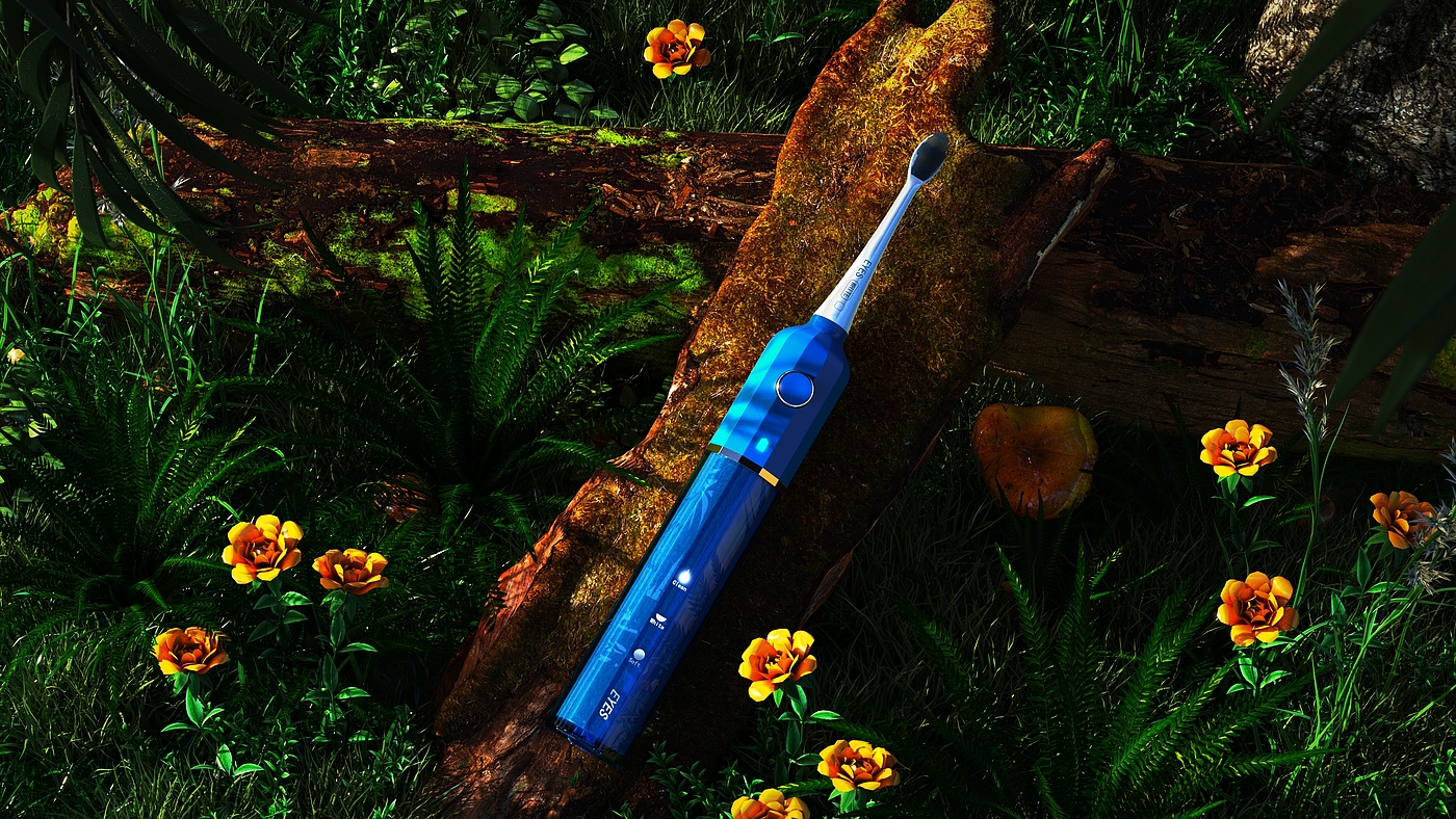 Electric toothbrush，product design，original，Household products，Structural design，Realistic rendering，Product rendering，sample reels，