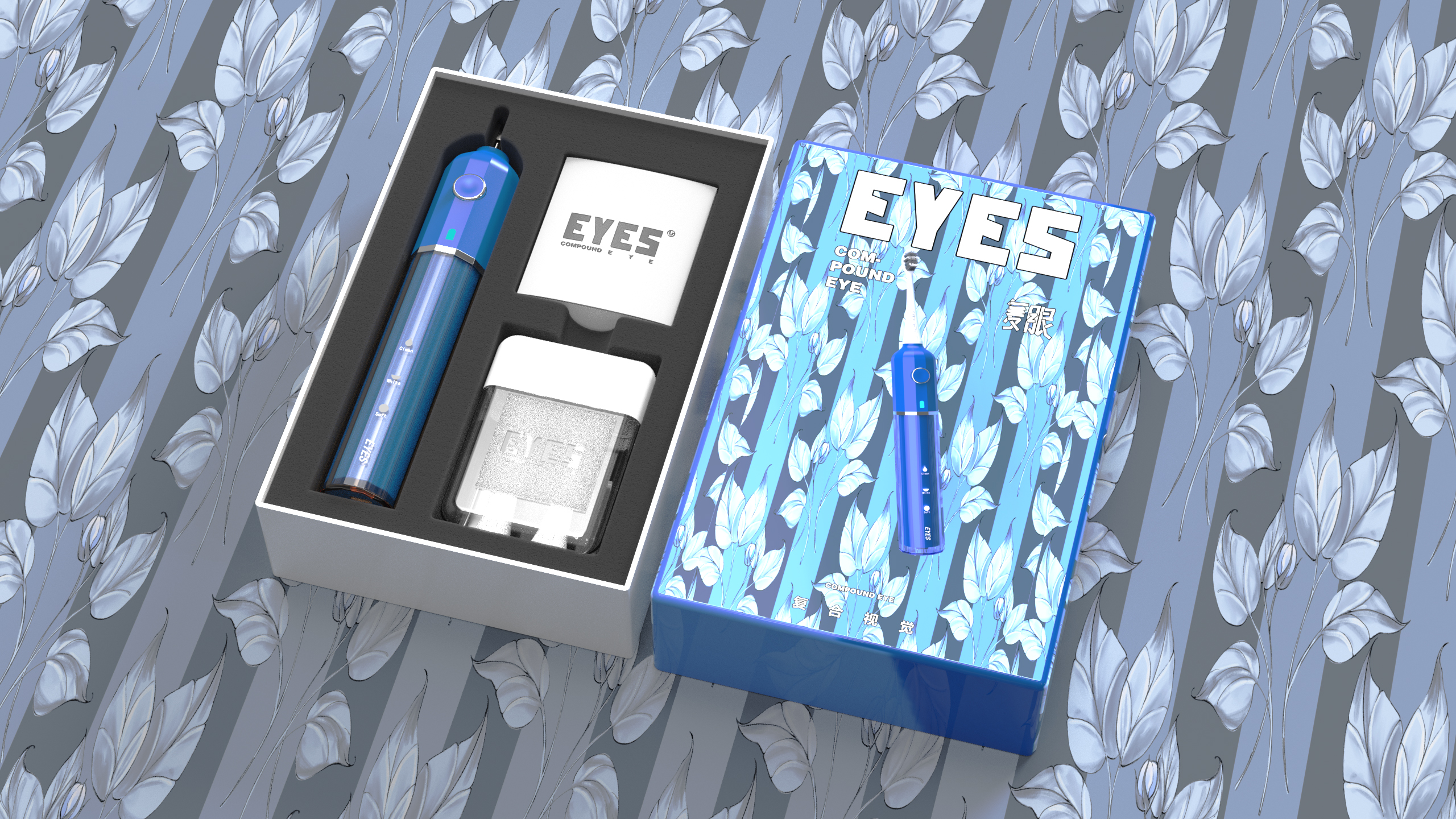 Electric toothbrush，product design，original，Household products，Structural design，Realistic rendering，Product rendering，sample reels，